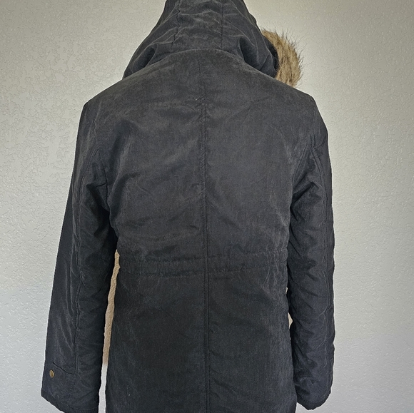 Womens Warm Long Coat Fur Fleece Hooded Jacket Zip Up Winter Parka Coat - Picture 10 of 15